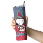 customized st louis cardinals snoopy attitude red skinny tumbler best selling.webp