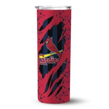 customized st louis cardinals star pop red black skinny tumbler best selling.webp