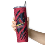 customized st louis cardinals star pop red black skinny tumbler best selling.webp