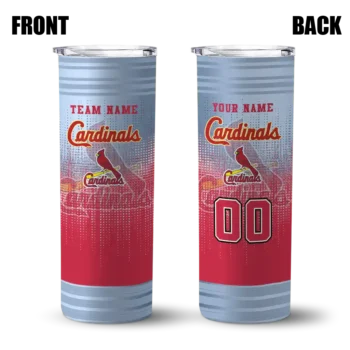 customized st louis cardinals swirl texture red skinny tumbler fashion forward.webp