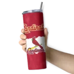 customized st louis cardinals torn band red white skinny tumbler best selling.webp