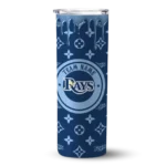 customized tampa bay rays camo streak navy skinny tumbler best selling.webp
