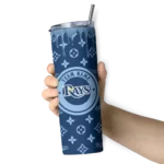 customized tampa bay rays camo streak navy skinny tumbler best selling.webp