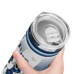 customized tampa bay rays snoopy dog navy white skinny tumbler best selling.webp