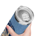 customized tampa bay rays sparkle lips navy skinny tumbler best selling.webp