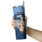 customized tampa bay rays sparkle lips navy skinny tumbler best selling.webp