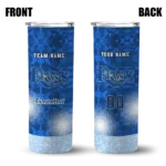 customized tampa bay rays starburst tiles navy skinny tumbler best selling.webp