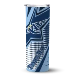 customized tampa bay rays web stripes navy white skinny tumbler best selling.webp