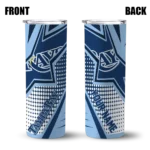 customized tampa bay rays web stripes navy white skinny tumbler best selling.webp