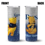 customized tampa bay rays winnie the pooh navy gray skinny tumbler best selling.webp