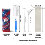 customized texas rangers helmet clash blue skinny tumbler best selling.webp