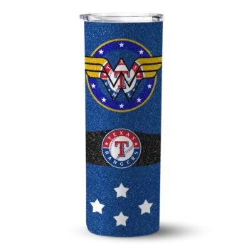 customized texas rangers star cluster blue skinny tumbler best selling.webp