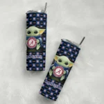 customized texas rangers yoda cozy blue black skinny tumbler best selling.webp