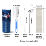 customized toronto blue jays camo texture blue skinny tumbler best selling.webp