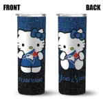 customized toronto blue jays hello kitty blue black skinny tumbler best selling.webp