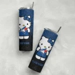 customized toronto blue jays hello kitty blue black skinny tumbler best selling.webp