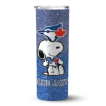 customized toronto blue jays snoopy attitude blue skinny tumbler best selling.webp