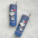customized toronto blue jays snoopy attitude blue skinny tumbler best selling.webp
