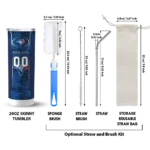 customized toronto blue jays stacked diamond blue skinny tumbler best selling.webp