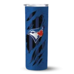customized toronto blue jays star pop blue black skinny tumbler best selling.webp