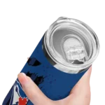 customized toronto blue jays star pop blue black skinny tumbler best selling.webp