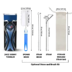 customized toronto blue jays superman emblem blue black skinny tumbler best selling.webp