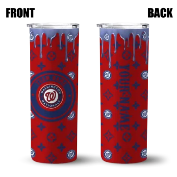 customized washington nationals camo streak red skinny tumbler fashion forward.webp