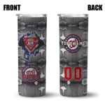 customized washington nationals chevron v red gray skinny tumbler best selling.webp