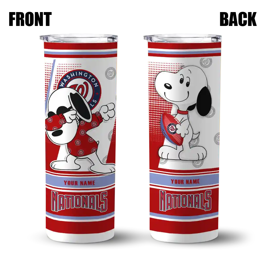 customized washington nationals snoopy dog red white skinny tumbler fashion forward.webp customized washington nationals snoopy dog red white skinny tumbler fashion forward.webp