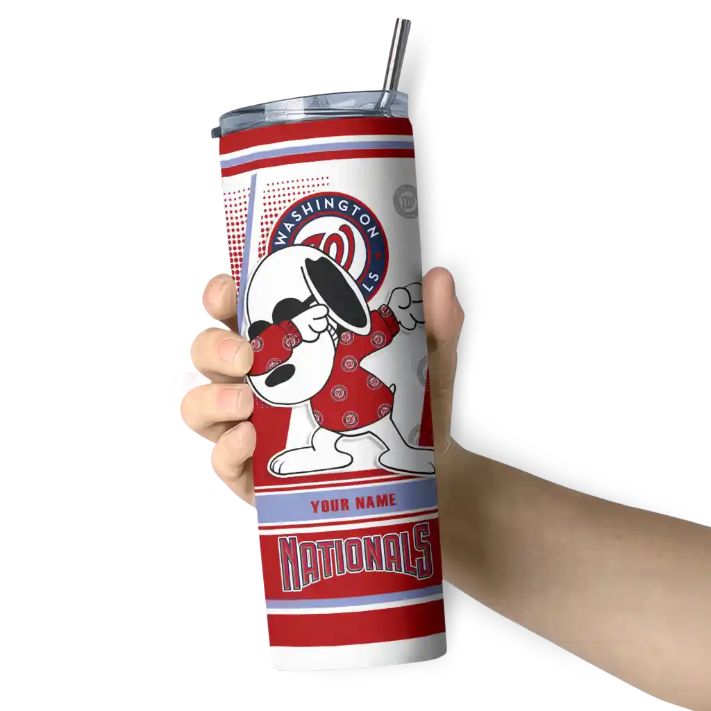 customized washington nationals snoopy dog red white skinny tumbler premium grade.webp customized washington nationals snoopy dog red white skinny tumbler premium grade.webp