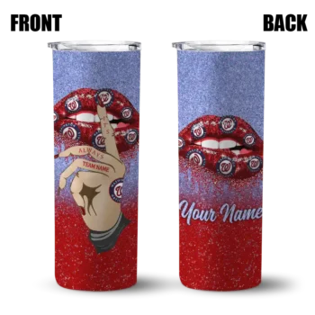customized washington nationals sparkle lips red skinny tumbler fashion forward.webp