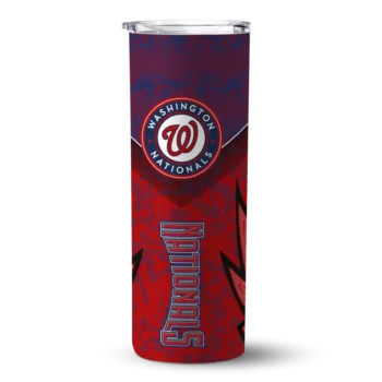 customized washington nationals spiral burst print red skinny tumbler best selling.webp