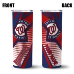 customized washington nationals web stripes red white skinny tumbler best selling.webp