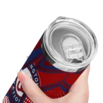 customized washington nationals web stripes red white skinny tumbler best selling.webp