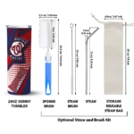 customized washington nationals web stripes red white skinny tumbler best selling.webp