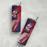 customized washington nationals web stripes red white skinny tumbler best selling.webp