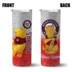 customized washington nationals winnie the pooh red gray skinny tumbler best selling.webp