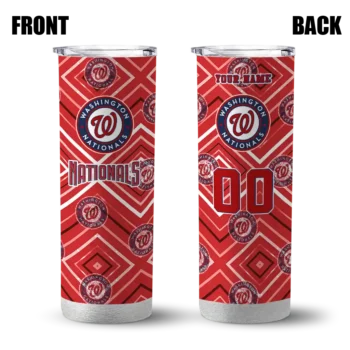 customized washington nationals zipper leopard red skinny tumbler fashion forward.webp