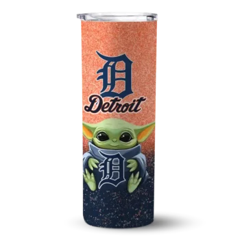 detroit tigers yoda smile navy skinny tumbler best selling.webp