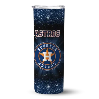 houston astros radiant glitter blue skinny tumbler best selling.webp