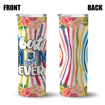kansas city royals flower cluster skinny tumbler fashion forward.webp