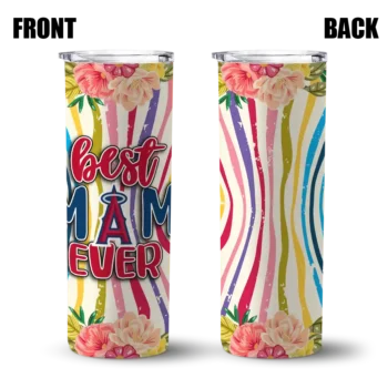 los angeles angels flower cluster skinny tumbler fashion forward.webp