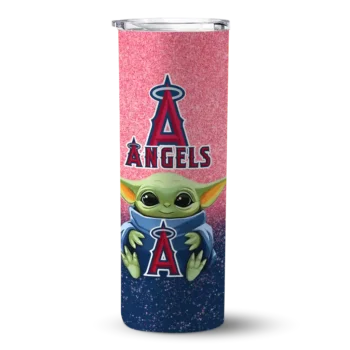 los angeles angels yoda smile blue skinny tumbler best selling.webp