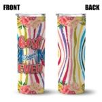 los angeles dodgers flower cluster skinny tumbler best selling 4.webp