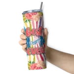 los angeles dodgers flower cluster skinny tumbler best selling 4.webp