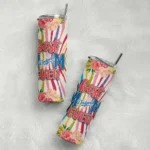 los angeles dodgers flower cluster skinny tumbler best selling 4.webp