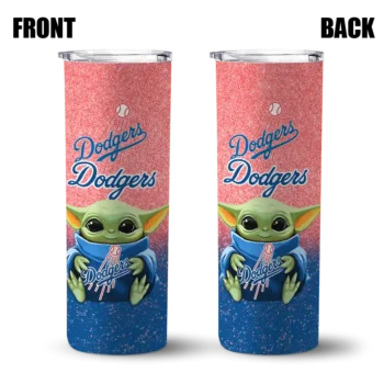 los angeles dodgers yoda smile blue skinny tumbler fashion forward.webp