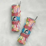 miami marlins flower cluster skinny tumbler best selling 2.webp