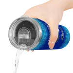 miami marlins radiant glitter blue skinny tumbler best selling.webp