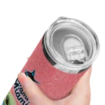 miami marlins yoda smile blue skinny tumbler best selling.webp